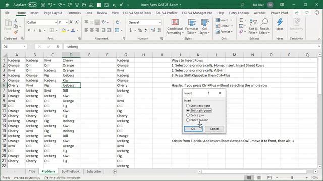 Excel Faster Way to Insert Sheet Rows in Excel - Episode 2318 смотреть онлайн