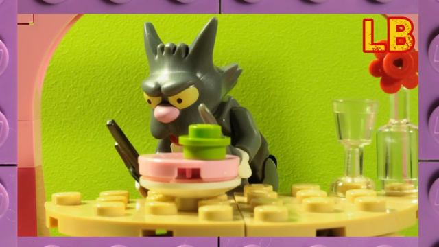 LEGO SIMPSONS: ITCHY  SCRATCHY ESOPHAGUS NOW A STOP MOTION ANIMATION