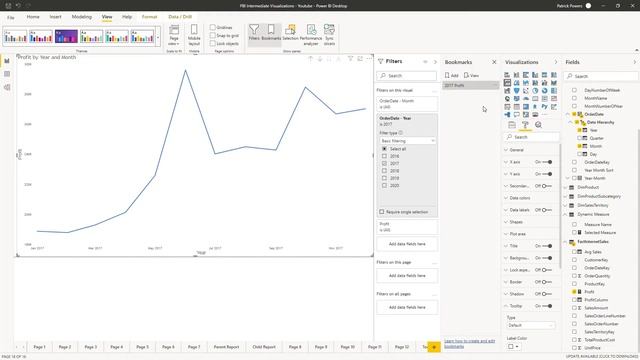 Power BI: Create & Use Bookmarks (9 of 14) смотреть онлайн