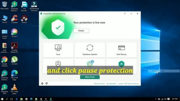 Kaspersky protection off | Kaspersky Anti-virus