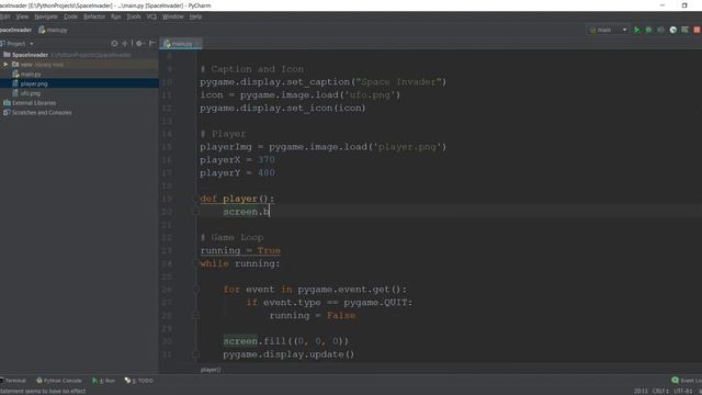 Pygame Tutorial - 4 - Adding Images into our Space Invader Game смотреть онлайн