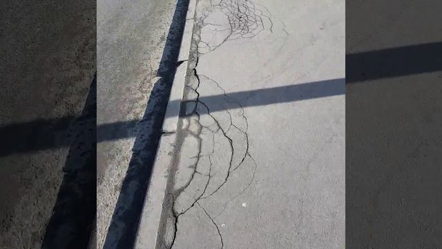 Узор трещин в асфальте, Москва смотреть онлайн