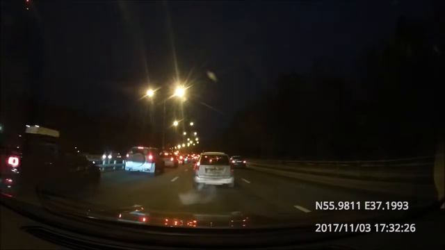 Driving in Moscow agglomeration: Долгопрудный - Зеленоград - Красногорск 03/11/2017 (timelapse) смотреть онлайн