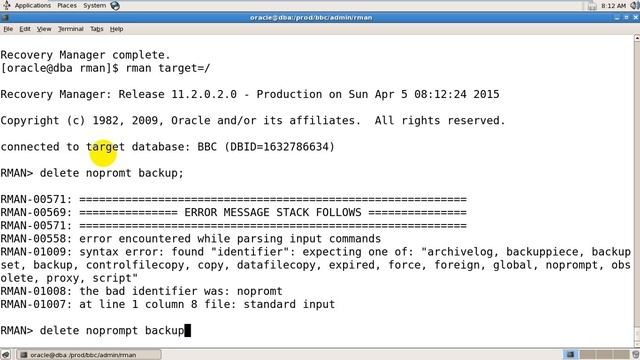 rman parameters:11 rman backup secnario part-2 смотреть онлайн
