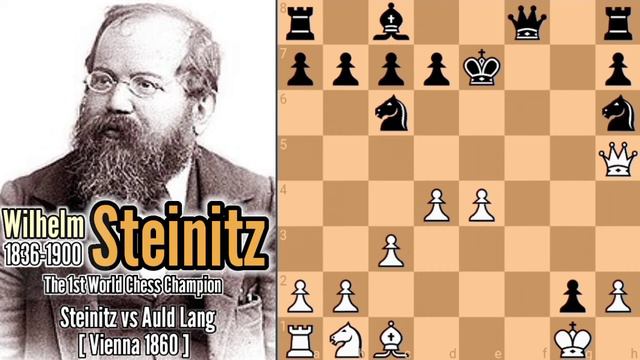 2nd Best Game of Wilhelm Steinitz [1st World Chess Champion] vs Auld Lang 1860 смотреть онлайн