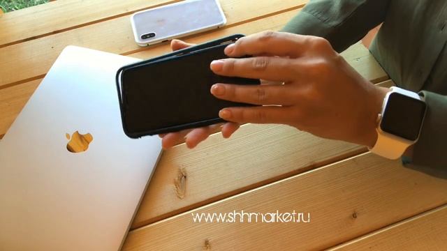 Чехол "Магнитный с закаленным стеклом" для iPhone X, черный смотреть онлайн