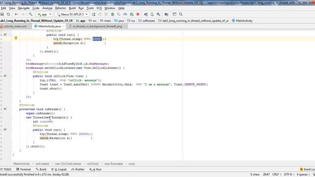 Android Studio: Long Running on a Thread other than the UI Thread смотреть онлайн