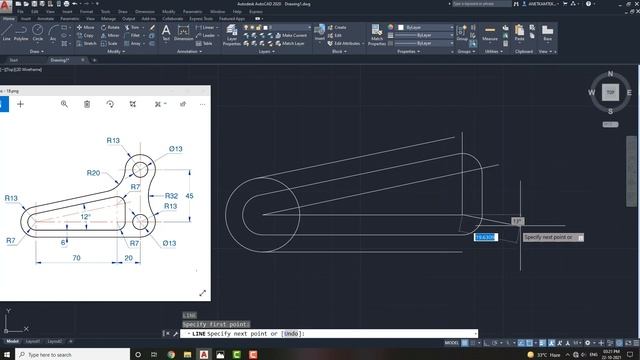 AutoCAD 2D Drafting Exercise # 18 - Basic to Advance in Hindi смотреть онлайн
