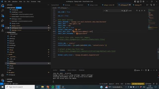 Sending Emails with Django #1: Configuration and Basics of Sending Emails with Gmail смотреть онлайн