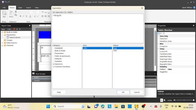 Hide Columns Using Parameter Selection in Power BI Report Builder смотреть онлайн