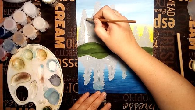 Мастер-класс по рисованию "Летний пейзаж" часть 1 смотреть онлайн