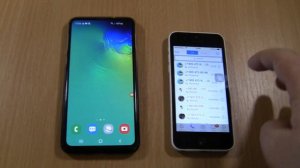 WhatsApp Incoming & Outgoing call at the Same Time  Samsung Galaxy S10e + iphone 5c