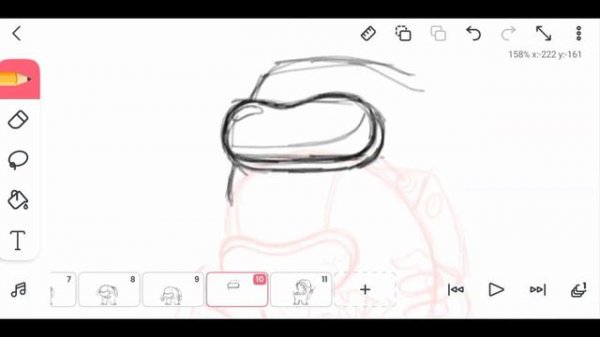 FlipaClip - Impostor animation (among us) (timelapse)