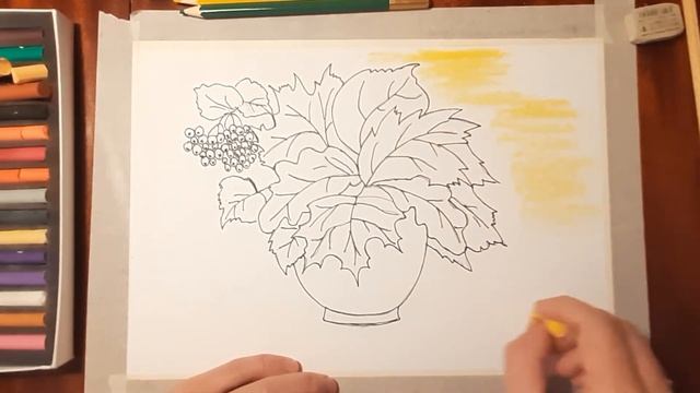 Как нарисовать натюрморт пастелью. Как нарисовать осенний натюрморт поэтапно. Рисуем натюрморт. смотреть онлайн