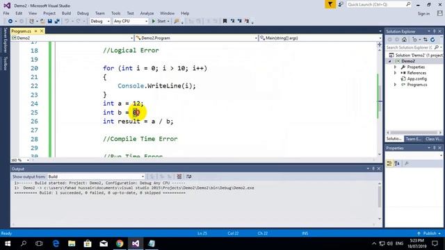 Types of Error in C# | Syntax error in C# | logical error in C# | Runtime Error in C# смотреть онлайн