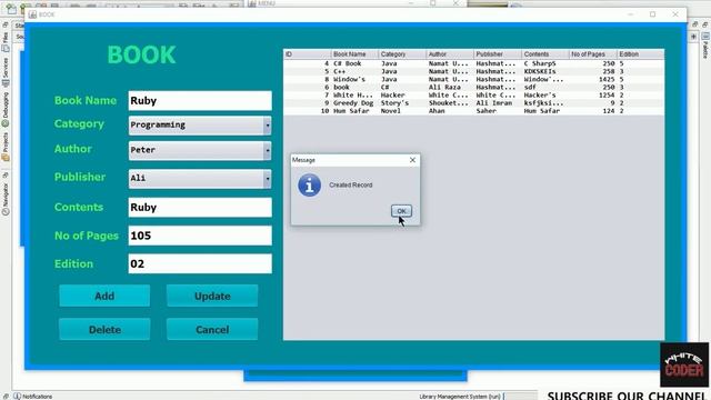 Library Data Base Management System in Java language |GUI| смотреть онлайн