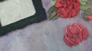 Скульптурная живопись. Объемная живопись. Пион.