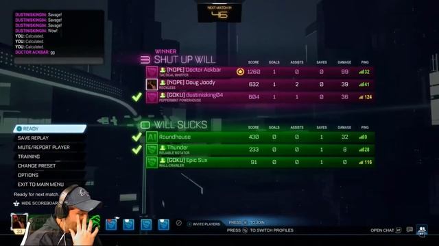 OWNED NUMEROUS TIMES | Rocket League Gameplay Part 19 (feat. Jamey, Dustin, Jimmy and Brian) смотреть онлайн