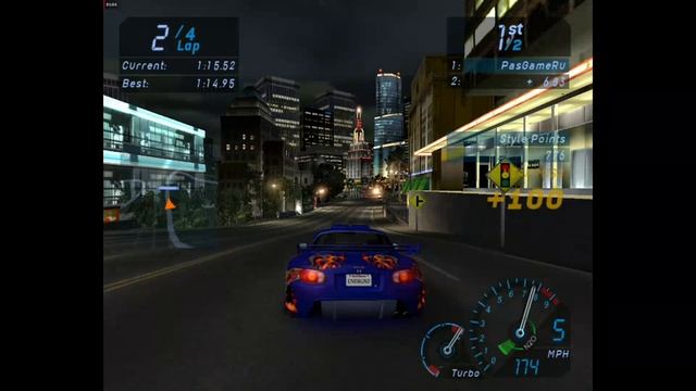 NFS Underground - Гонка 113 - Circuit - Market Street (без комментариев) смотреть онлайн