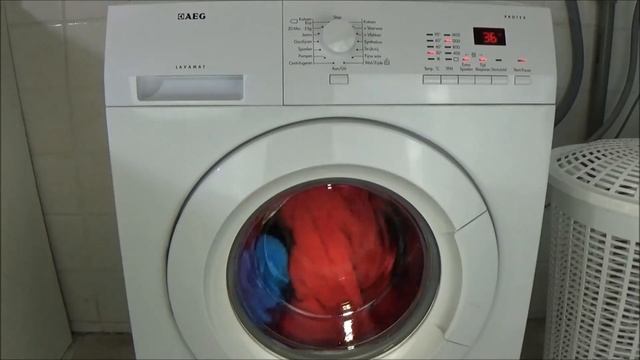 AEG Lavamat Protex L72475FL, Delicates time save extra rinse 30°C washing machine, test example 255 смотреть онлайн