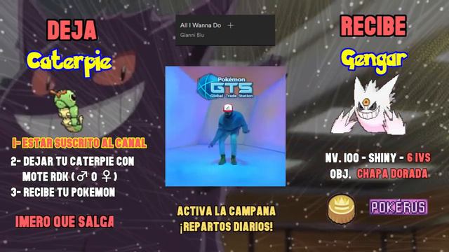 REPARTO GENGAR Shiny 6 IV's POKEMON ULTRA SOL / LUNA | GTS GIVEAWAY смотреть онлайн