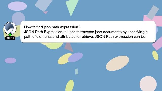 How to find json path expression? смотреть онлайн