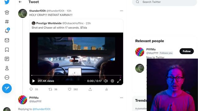 Tesla FSD goes FULL SKYNET on cyclist! смотреть онлайн