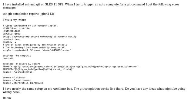 zsh git completion reports _git:4113: bad set of key/value pairs for associative array смотреть онлайн