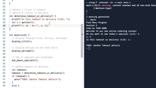 C Programming Skills Using Replit: Food Menu Program: Part 4 смотреть онлайн