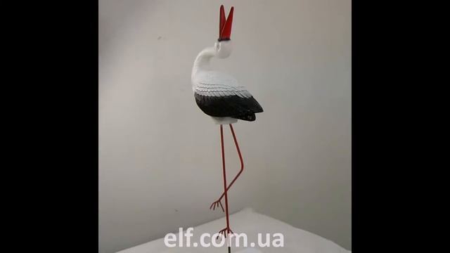 Аистенок на металле. Садовые фигуры оптом от фабрики фигур "Эльф" смотреть онлайн