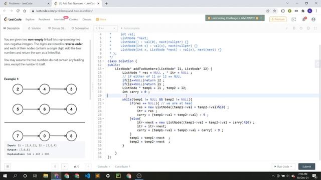 Add Two Numbers || Leetcode || Medium || Top interview problems смотреть онлайн