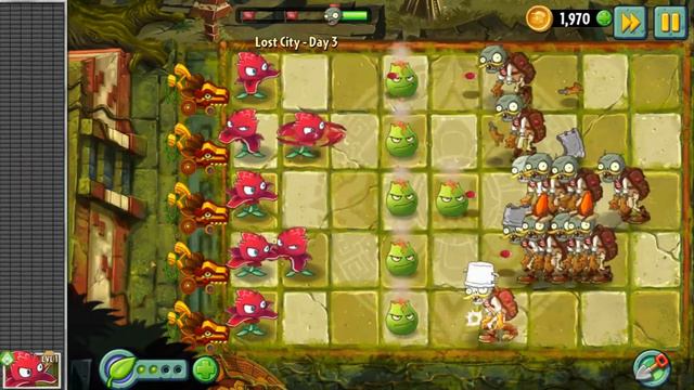 Прохождение Растения против зомби 2, Затерянный город, 3-й день смотреть онлайн