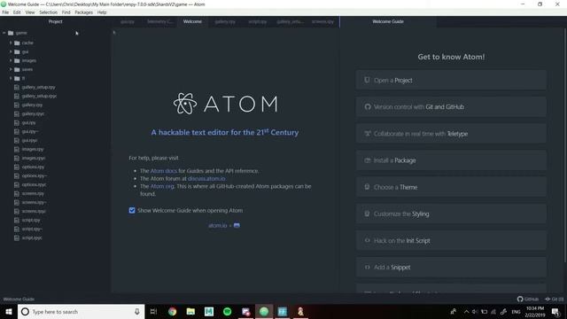 Python Coding in Ren'Py in Atom Part 1: Setting Up Atom and Ren'Py смотреть онлайн
