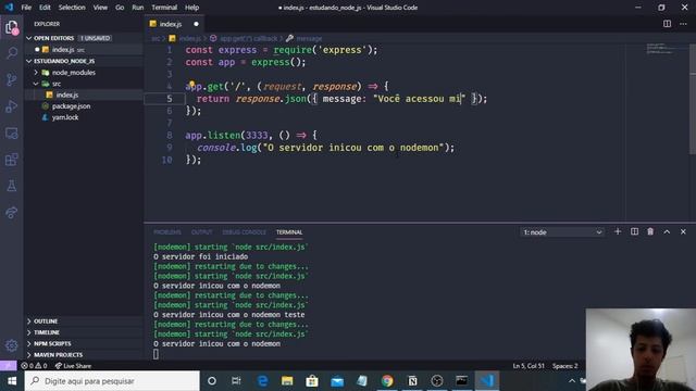 Estudando Node.js #006 - Aprendendo a usar o Nodemon смотреть онлайн