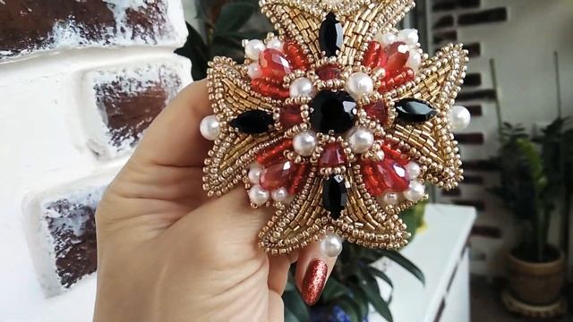 Брошь своими руками. Брошь орден. смотреть онлайн