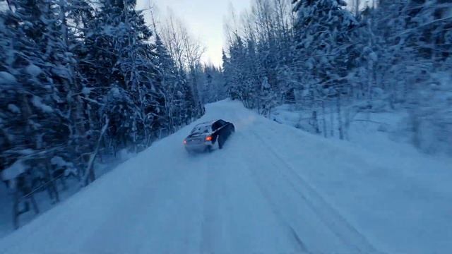 Зимний дрифт. Карелия. audi quattro turbo. смотреть онлайн