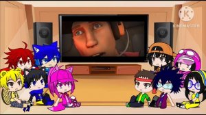 mini force+boboiboy and friends react to mann vs. machine | gacha club