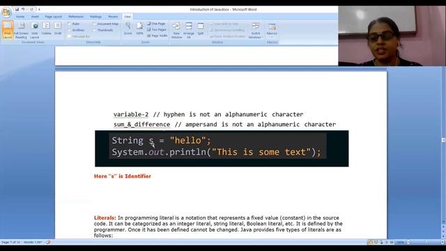 Java Tokens, Keywords, Identifiers, Literals Hindi смотреть онлайн