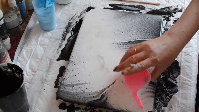 ФЛЮИД АРТ/ Цветы шариком/ Рисуем жидким акрилом. смотреть онлайн