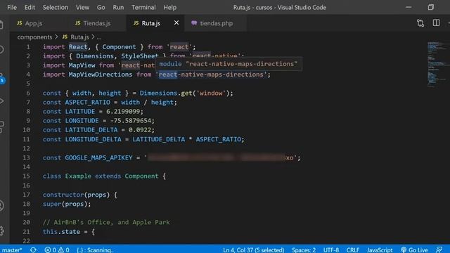 16 - React Native - Google Maps Direcciones смотреть онлайн