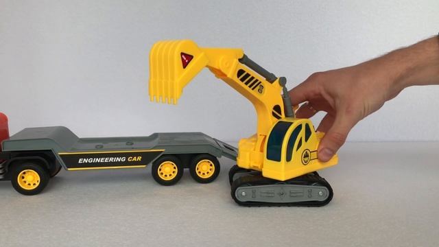 Мультик. Грузовая машина. Экскаватор. Cartoon. Truck. Excavator. смотреть онлайн