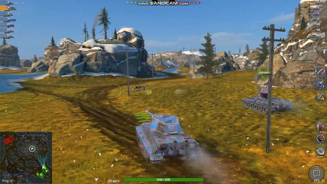 WOT BLITZ- Играем на E-75.Тяжелый Немец с неплохим орудием.Часть 1 смотреть онлайн