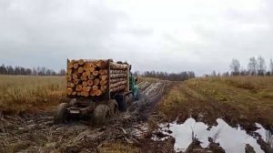 Урал вездеход грязь бездорожье лесовоз