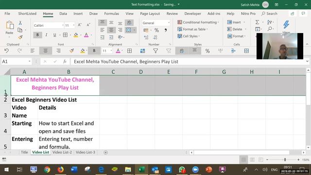 Text Formatting in Excel смотреть онлайн