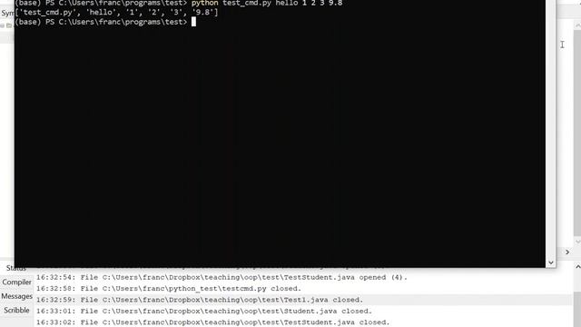 Passing arguments/parameters via command line in python смотреть онлайн