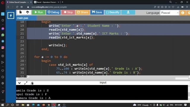 ? Pascal Programming | 2022 | SINHALA | Part 10 | O/L ICT | Programs with Array смотреть онлайн