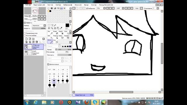 как рисовать холст через PainTool SAI смотреть онлайн