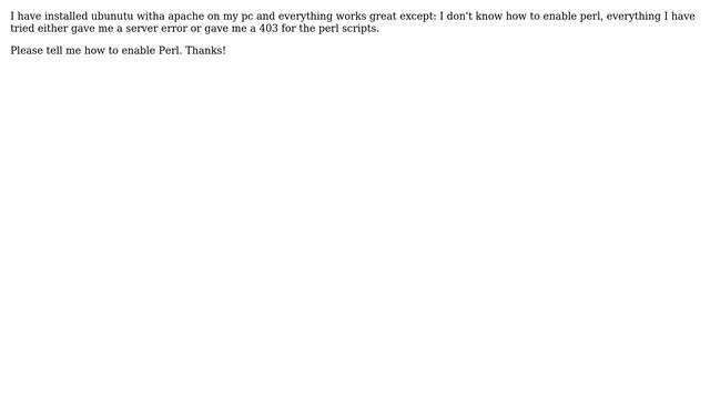 DevOps & SysAdmins: How do you enable Perl on Ubuntu with Apache2? смотреть онлайн