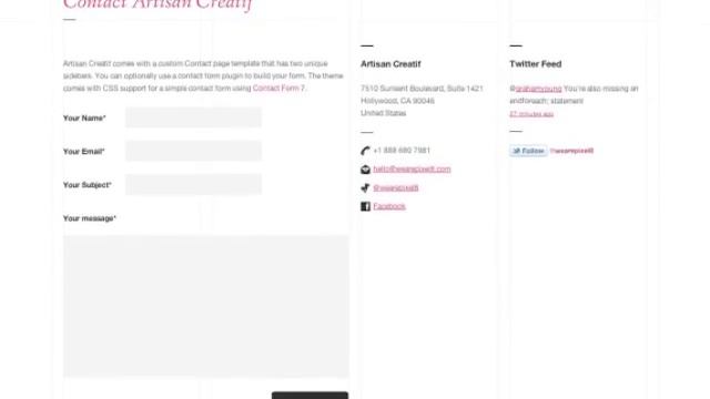 Artisan Creatif -- A WordPress Portfolio Theme смотреть онлайн