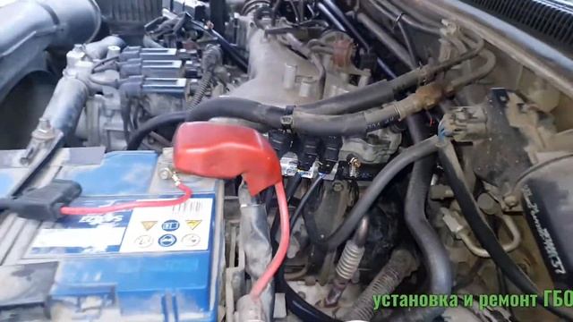 Установка ГБО на Mitsubishi PAJERO 3 с выносным ЭМК смотреть онлайн